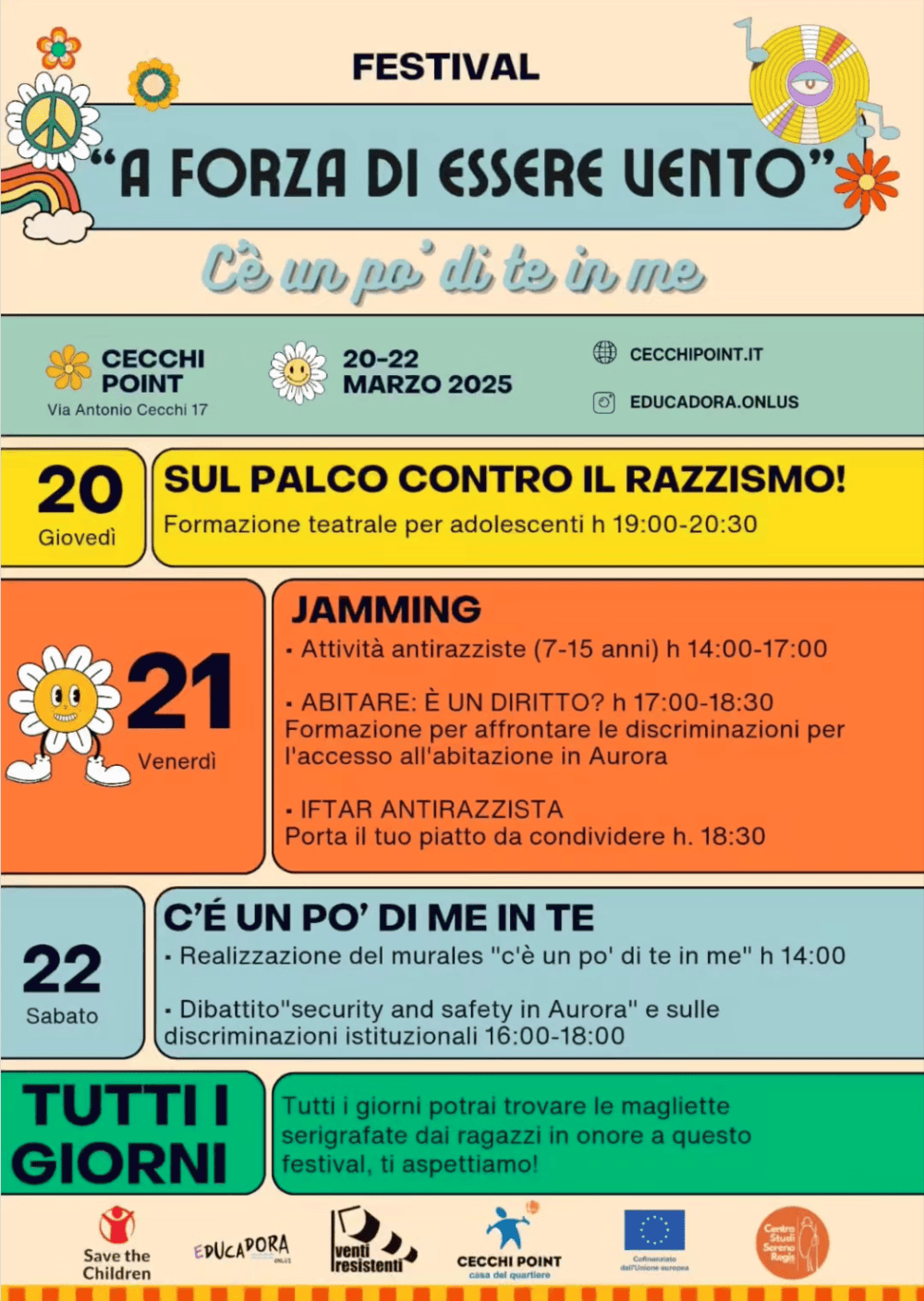 20, 21, 22 marzo – Festival Antirazzista “A Forza di Essere Vento”